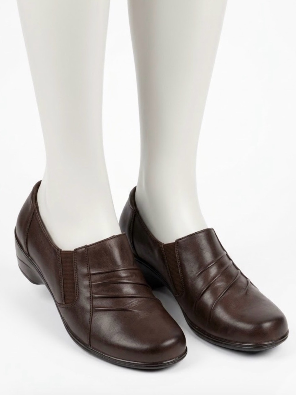 Women’s Brown Slip-On Leather Comfort Shoes